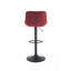 Tabouret de bar chromé à hauteur réglable avec repose-pieds et base pivotants chromés, ensemble de 2, rouge