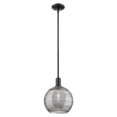 Arcadia - Athens Deco Swirl - 1 Light Stem Hung Mini Pendant