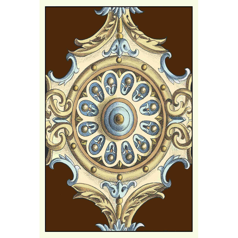 Rosette ornementale II, H 18 po x l 12 po