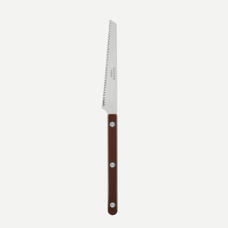 Bistrot Solid 4'' L Tomato Knife, Chocolate