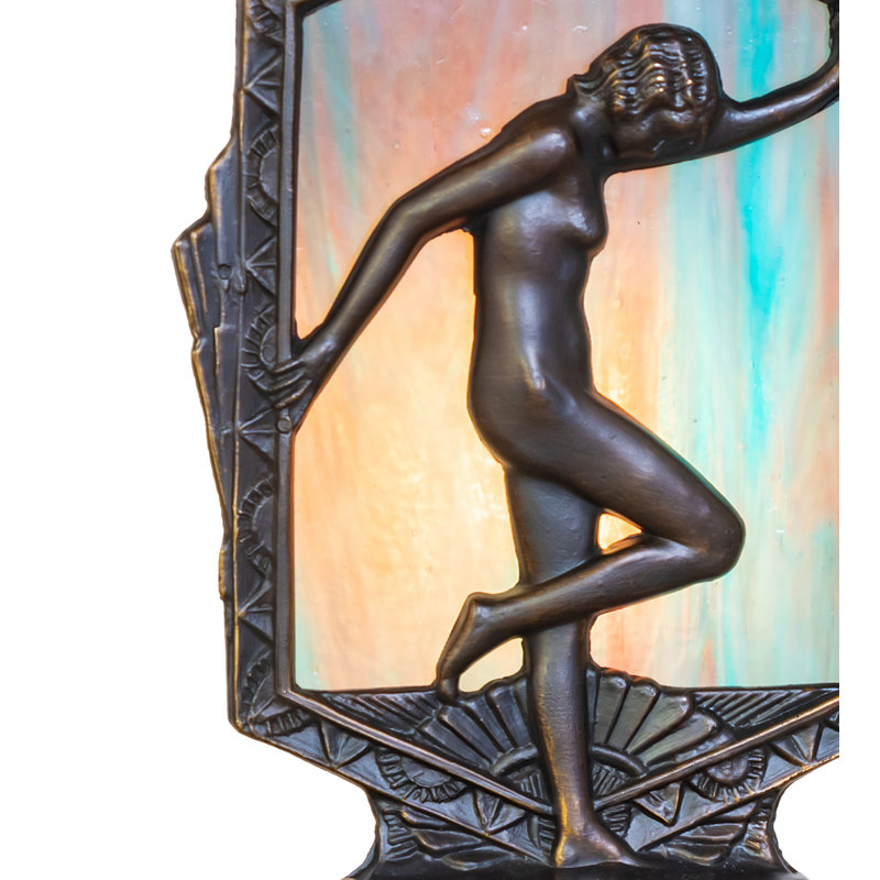 Lampe d'appoint 9 "High Deco Posing Lady, Rose / Bleu / Orange