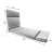 76" x 22" Outdoor Chaise Lounge Cushion with Ties-2039183148