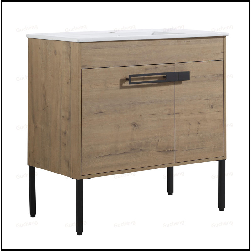 Meuble-lavabo sur pied 36 po avec pieds en métal