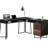 L-Shaped Desk, Dark Walnut finish