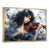 Toile avec cadre flottant or