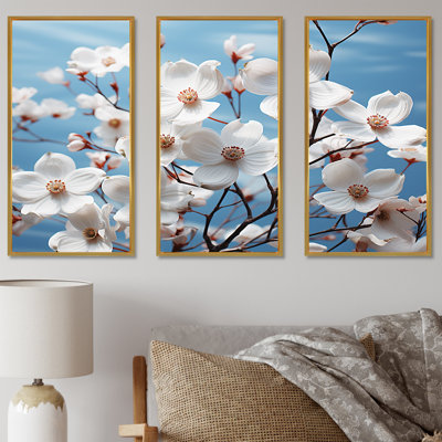 «Dreameal Dogwood», ensemble d'art mural sur toile