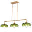 Luminaire suspendu de style lustre rustique 3 lumières avec abat-jour en verre 3 lumières 42,5 po-2077666294