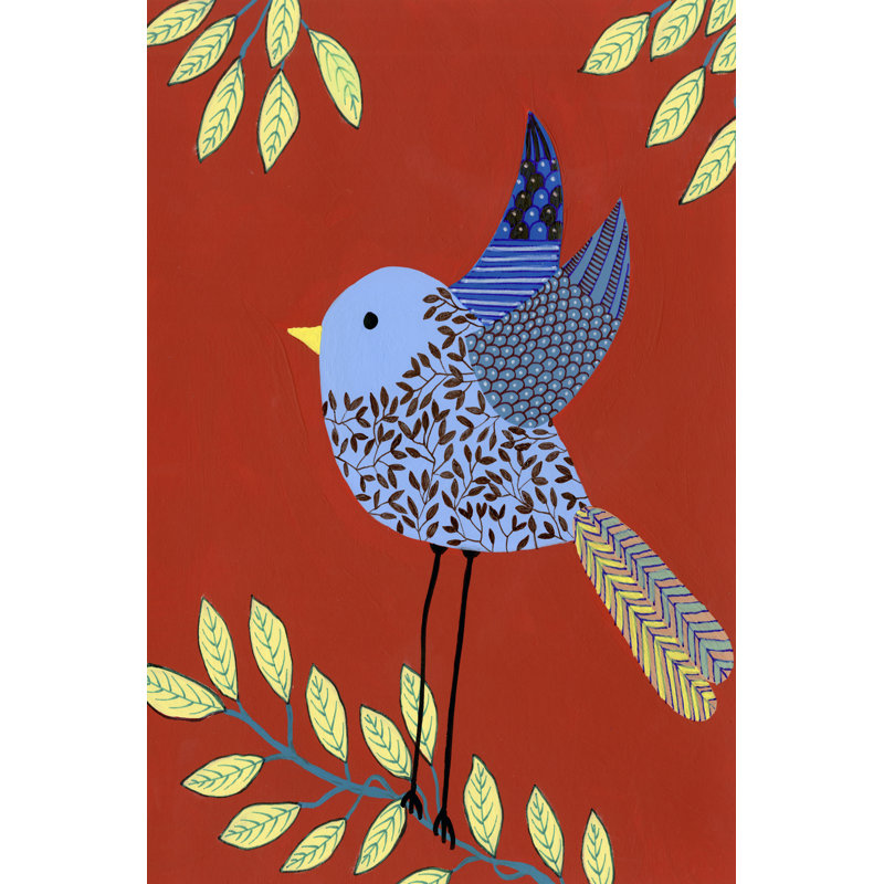 Patterned Feathers III by Regina Moore - Wrapped Canvas Painting, 76cm H x 51cm W