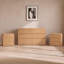 Ensemble de chambre à coucher 3 pièces, une commode à 6 tiroirs et deux tables de chevet à 3 tiroirs