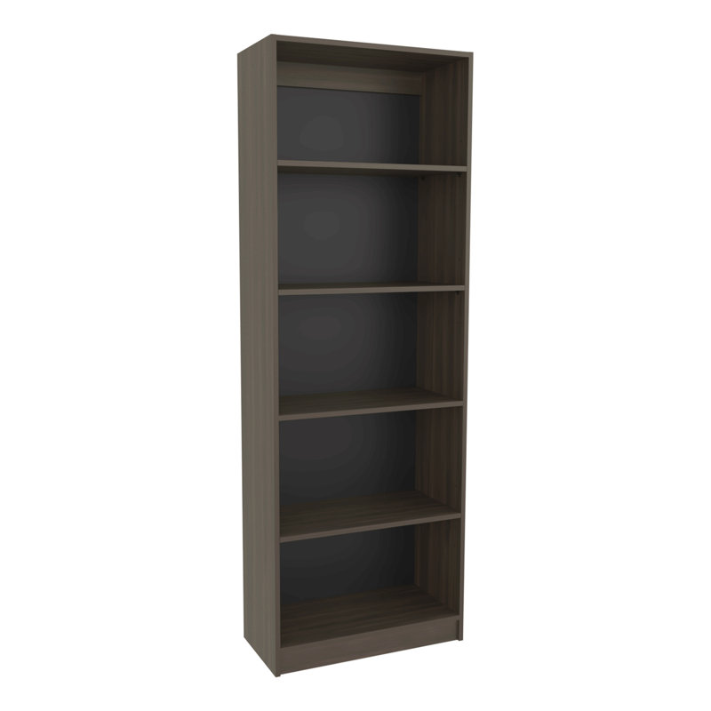 4 Shelves Bookcase Kronos, Open Storage, Stained Walnut