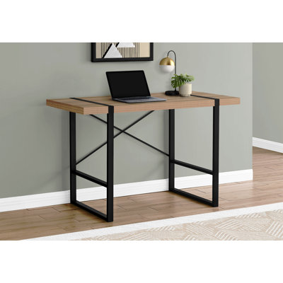 Bureau d'ordinateur, bureau personnel, ordinateur portable, L 48 po, stratifié de travail, métal, contemporain, moderne