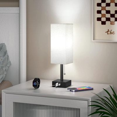 Lampe de table USB en métal
