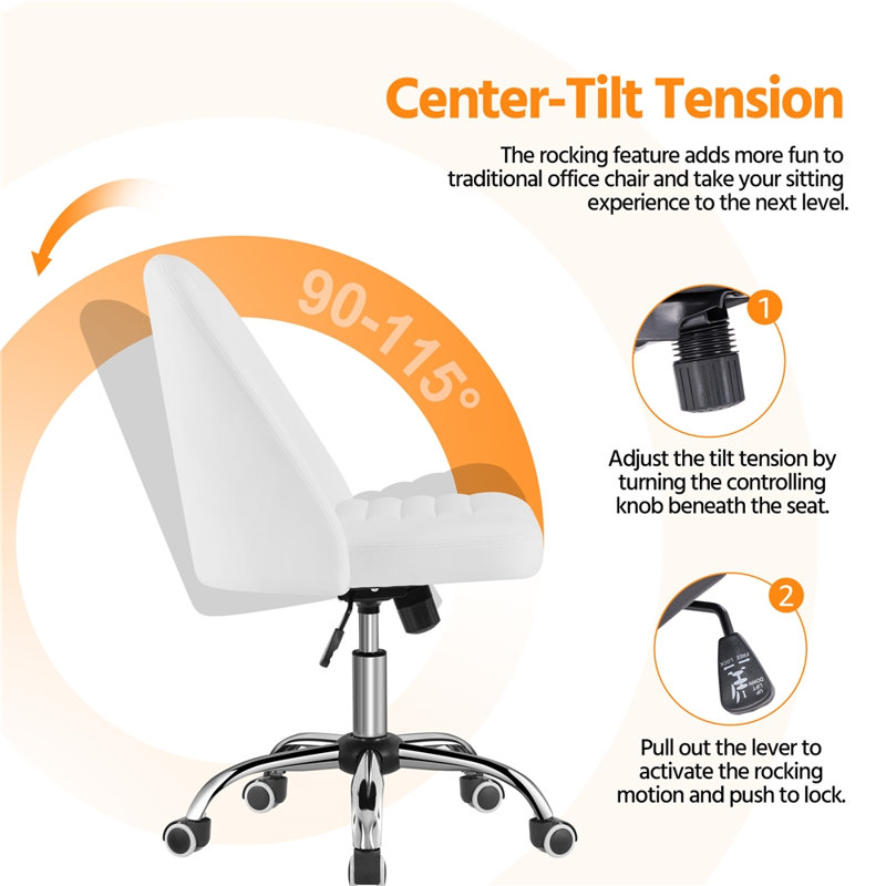Ebern Designs Lytisha Ergonomic Faux Leather Task Chair & Reviews ...