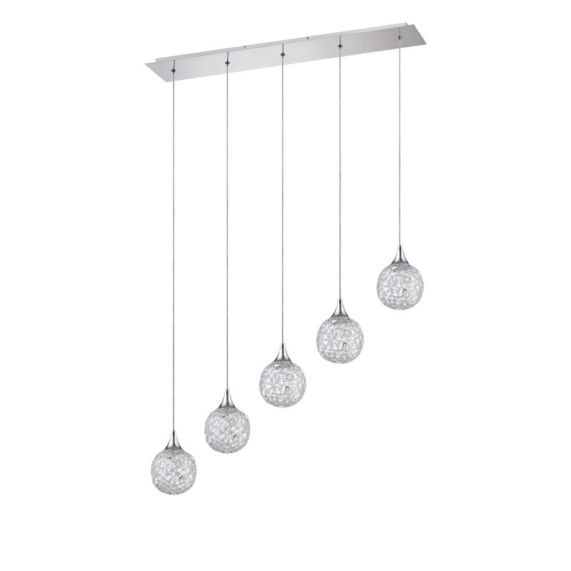 Luminaire suspendu en grappe à 5 lumières McManus