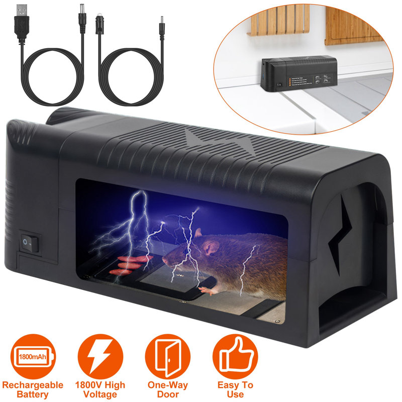 Électrique piège à rat réutilisable piège à souris rongeur Zapper d'intérieur