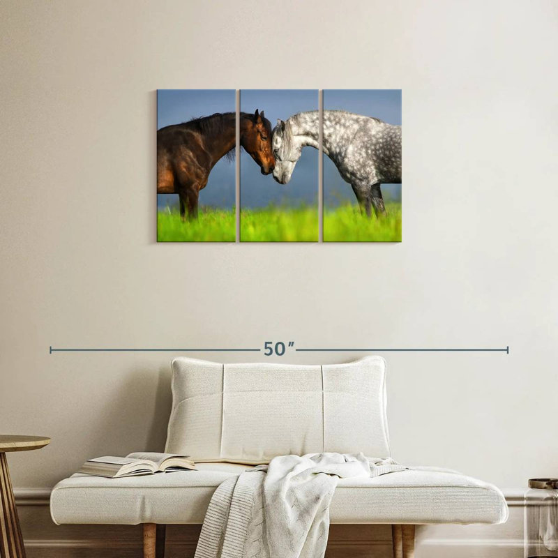 Couple de chevaux Hardie, H 20 po x l 33 po
