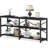 70.9 Inch Extra Long Industrial Console Table With 3-Tier Storage Shelves, X-Back Design For Modern Living Room And Hallway