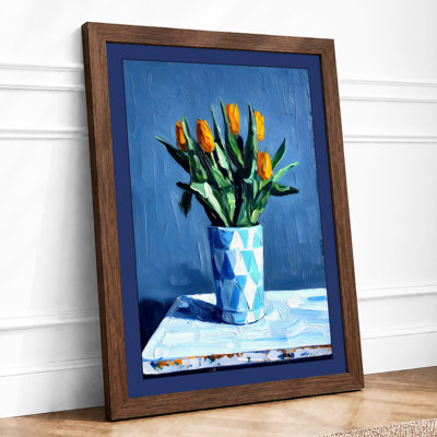Tulips In Blue Botanical - Print