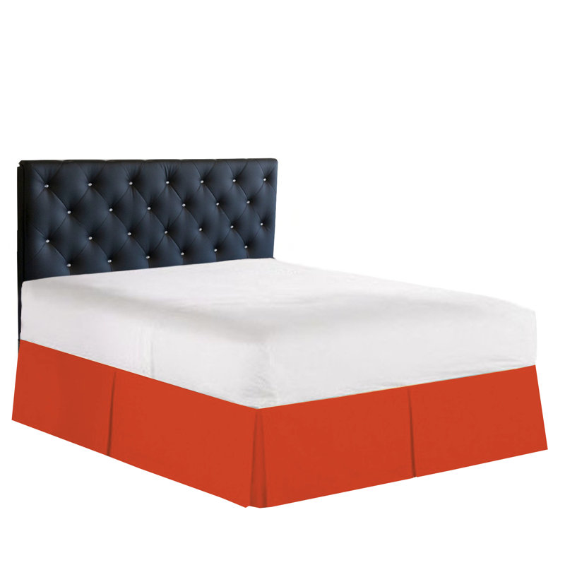 Jupe de lit sur mesure en microfibre à densité de tissage 1500, Lit double, Rouille