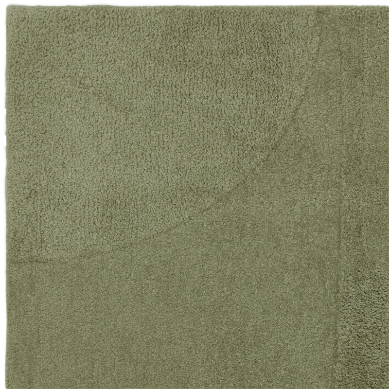 Defino Cozy Geometric Tufted Green Area Rug, Rectangle 160 x 230cm