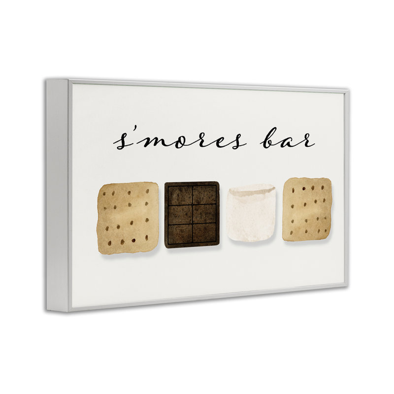 «S'mores Bar Ingredients» par Corrine Rose Design, Giclée encadrée blanc bord de mer, H 20 po x l 30 po