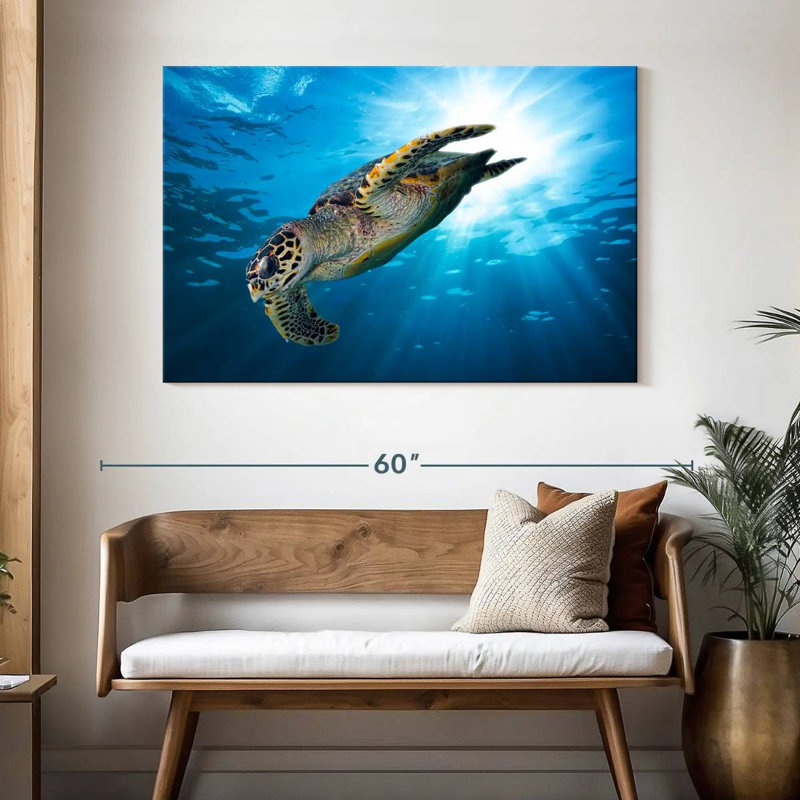 Brampt Hawksbill Turtle Dive, 32" H x 48" W