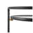 Modern Round Bar Cart with Two Tempered Glass Shelves and Gold Accent Frame