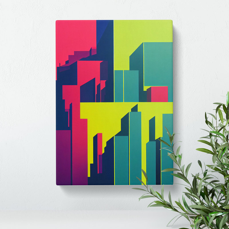 XC1022-1527X Colourful Architecture No.2 Skyscraper Abstract - Wrapped Canvas Print, 50cm H x 35cm W x 3cm D