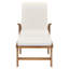 Chaise longue simple en teck avec coussins 78 po Ferrysburg-110778393