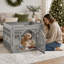 Dog Playpen,4-Panel Resin Pet Fence with Door