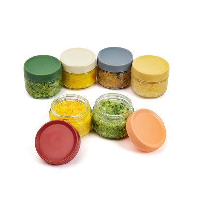 Paquet de 6 contenants à vinaigrette à emporter 2 oz de sauce à condiments en verre