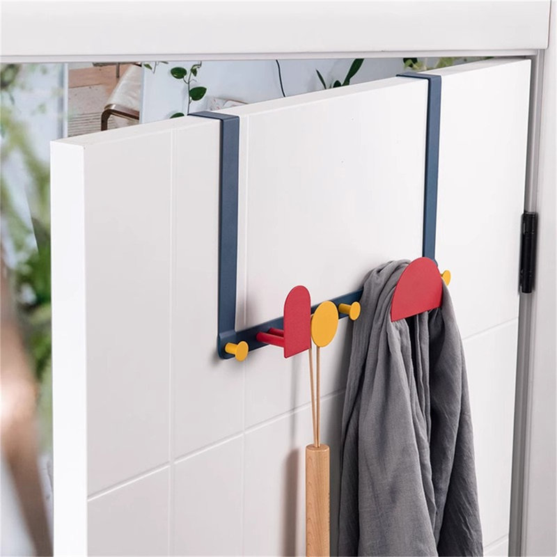 Iron Seamless Over-The-Door Hook Rack