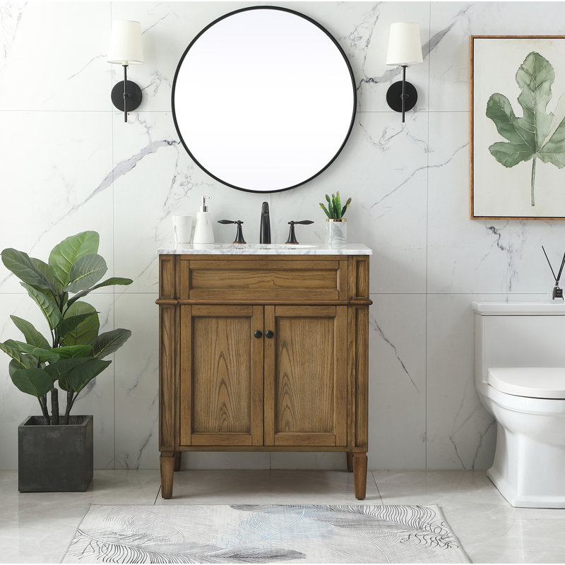Ensemble de meuble-lavabo simple 30 po Rivers, Bois flottant