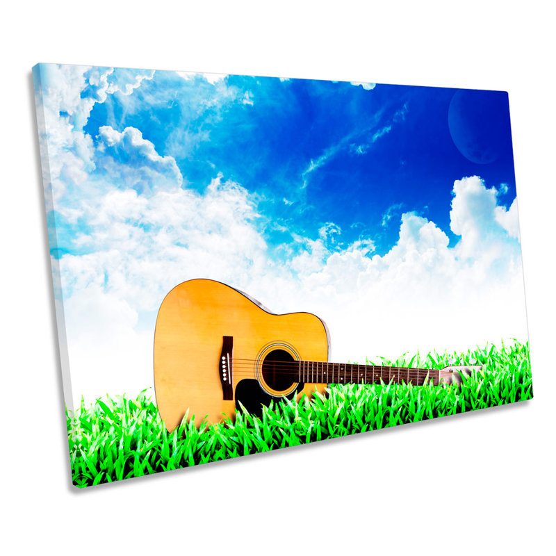 Guitar Music Modern - Wrapped Canvas Print, 30.5cm H x 45.7cm W x 2cm D
