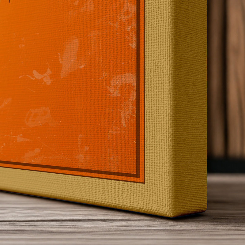 Watchful Gaze Modern - Wrapped Canvas, 36x24 - 91.4 x 61.0 cm, Ochre Border