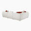 Canapé modulaire modulaire et contemporain 4 pièces Humiston 121,5 po - accoudoirs ronds, coussins attachés