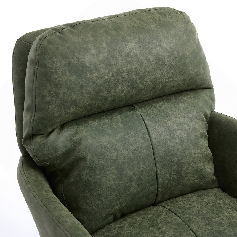 Artificial Leather, PU Leather, Black Base, Adjustable In Height, Suitable For Office, Bedroom, Dressing Table And Other Environments. An Office Chair.Green