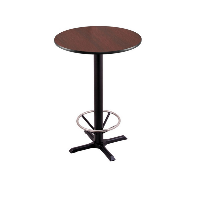 Table à piédestal à hauteur de bar, H 42 po x L 24 po x H 24 po