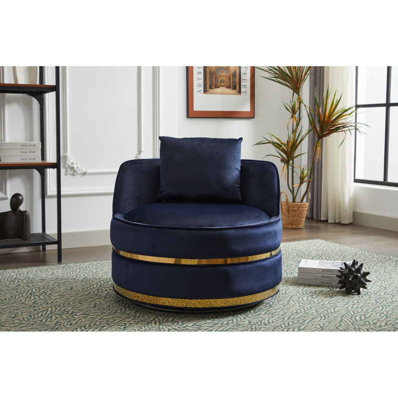 Fauteuil pivotant, fauteuil d'appoint pivotant à 360 °, fauteuil demi-tonneau