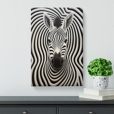 Zebra Op No.6 - Wrapped Canvas