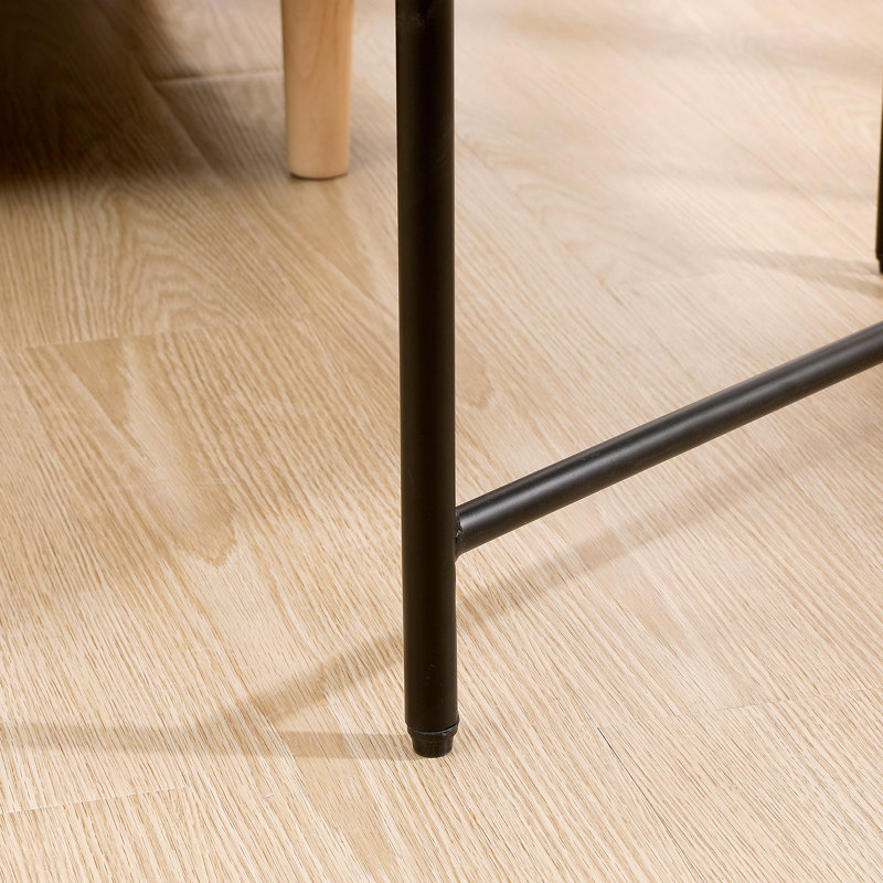 Table d'appoint à 2 niveaux avec rangement, canapé et table de bout en bois