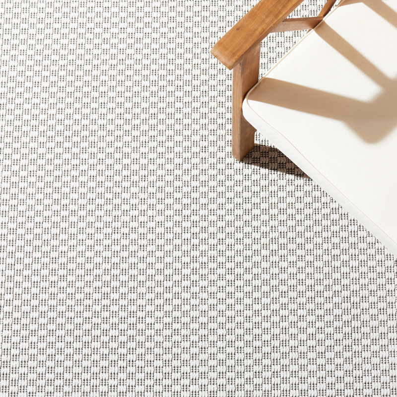 Martha Stewart Indoor Outdoor Performance Machine Washable Indoor/Outdoor Area Rug, Square 6'7"