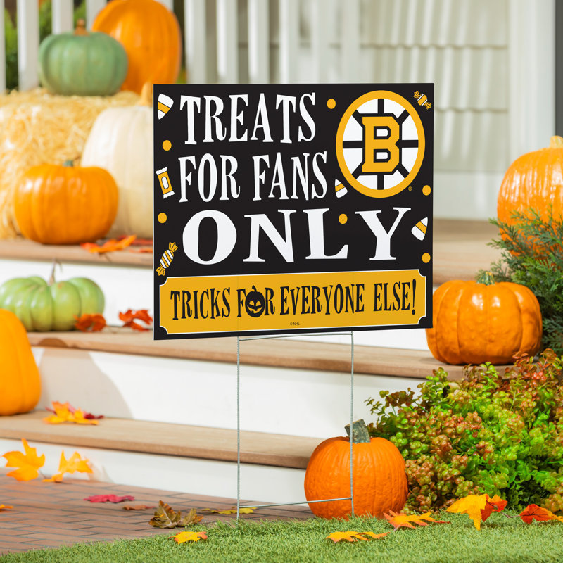 Enseigne de cour des Bruins de Boston, friandises d'Halloween pour les fans