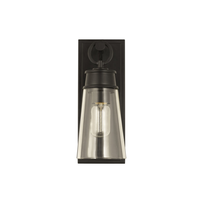 Bertina Armed Sconce, Matte Black, 12" H x 4.5" W x 6" D
