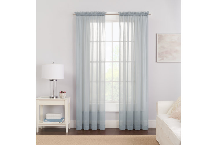 Wayfair Basics Solid Sheer Rod Pocket Curtain Panels