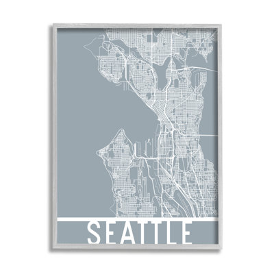 Seattle, carte de ville, grille de transport géométrique, Washington, art numérique de la giclée par Daphne Polselli