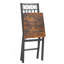 Chaise rétro pliante en métal et bois