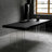 Black Rectangular Solid + Acrylic Dining Table For Dining Room/Kitchen-1587429504