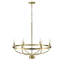 Luminaire suspendu en forme de bougie dorée 6 lumières-1547153000