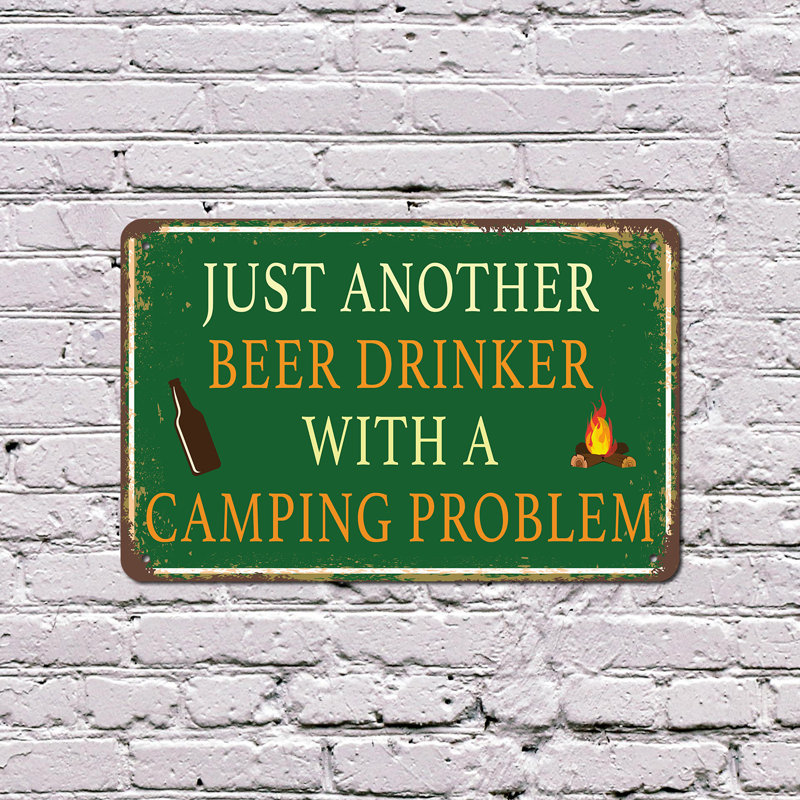 Enseigne en aluminium 18 "x 24" Just Just Drink, H 18 po x l 24 po x P 0,1 po